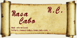 Maša Cabo vizit kartica